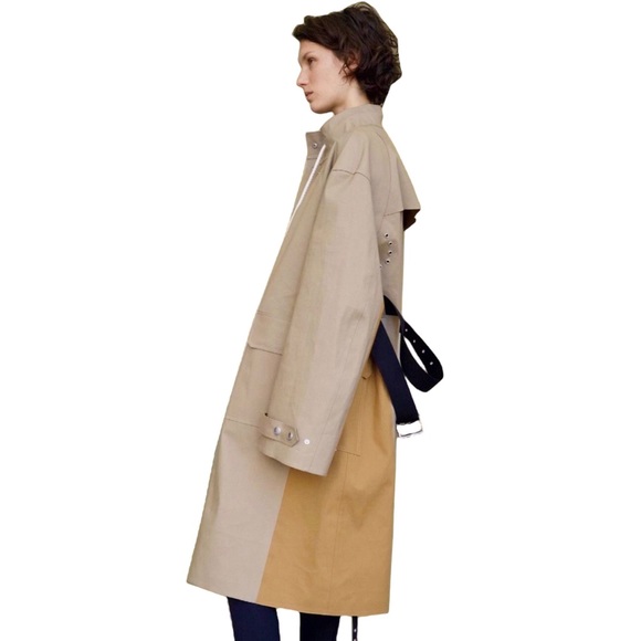 CÉLINE MACKINTOSH WATERPROOF COTTON BELTED TRENCH COAT SIZE 34 BY PHOEBE PHILO - Picture 1 of 16